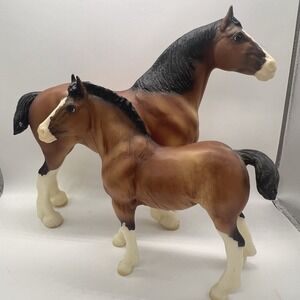 Breyer Clydesdale Mare And Foal Gift Set #1487 2011 No Box
